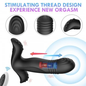 Prostate Massager Anal Vibrator nrog 10 Vibration Hom, Adorime Butt Stimulator Plug rau txiv neej thiab poj niam Advanced Players Sex Toy (6)