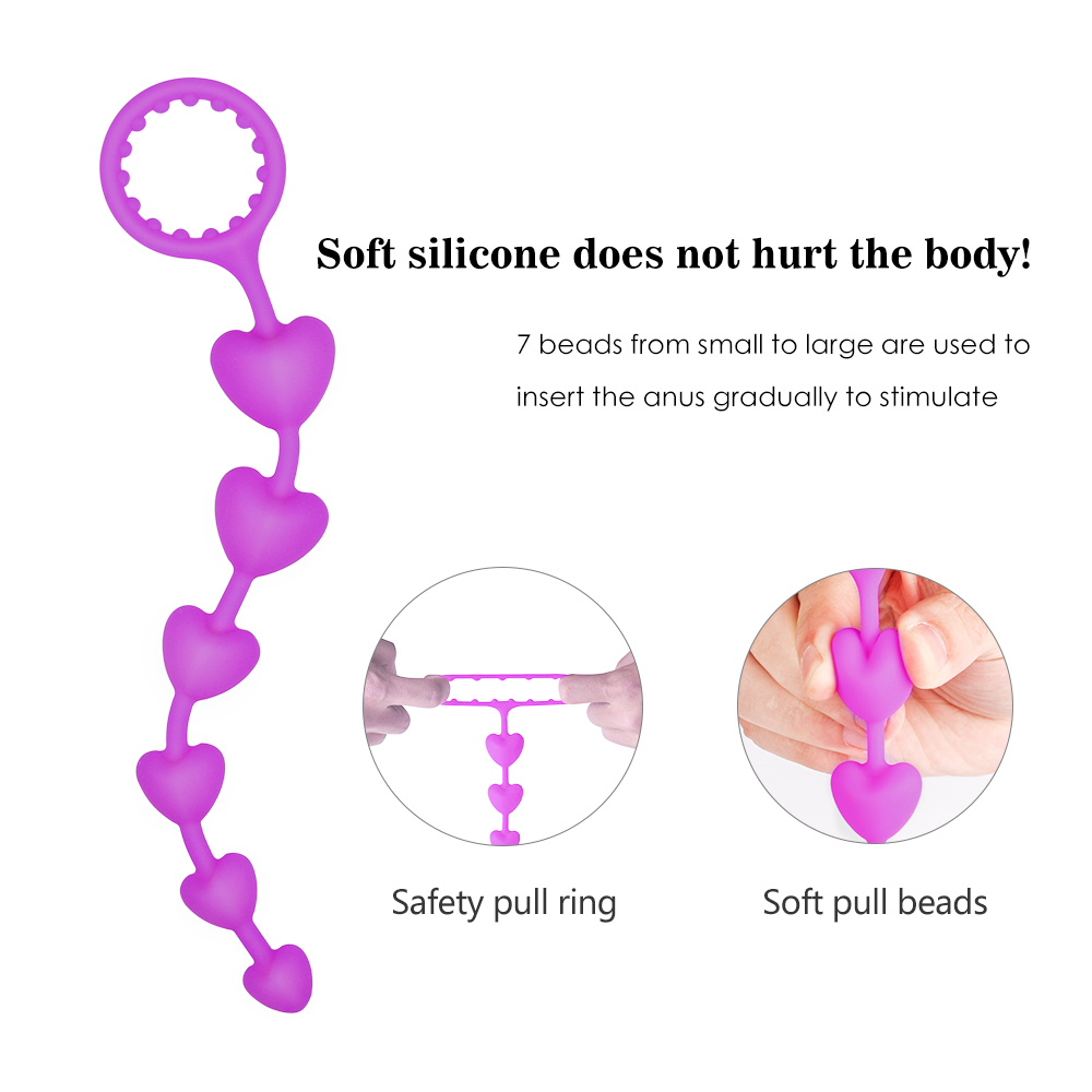 6 pèl kè Silicone Pull Chain Butt Plug Backyard Sexy Nouveautés Vajen Anal Adult Flirting Sèks Jwèt Pou Fi Gason (4)