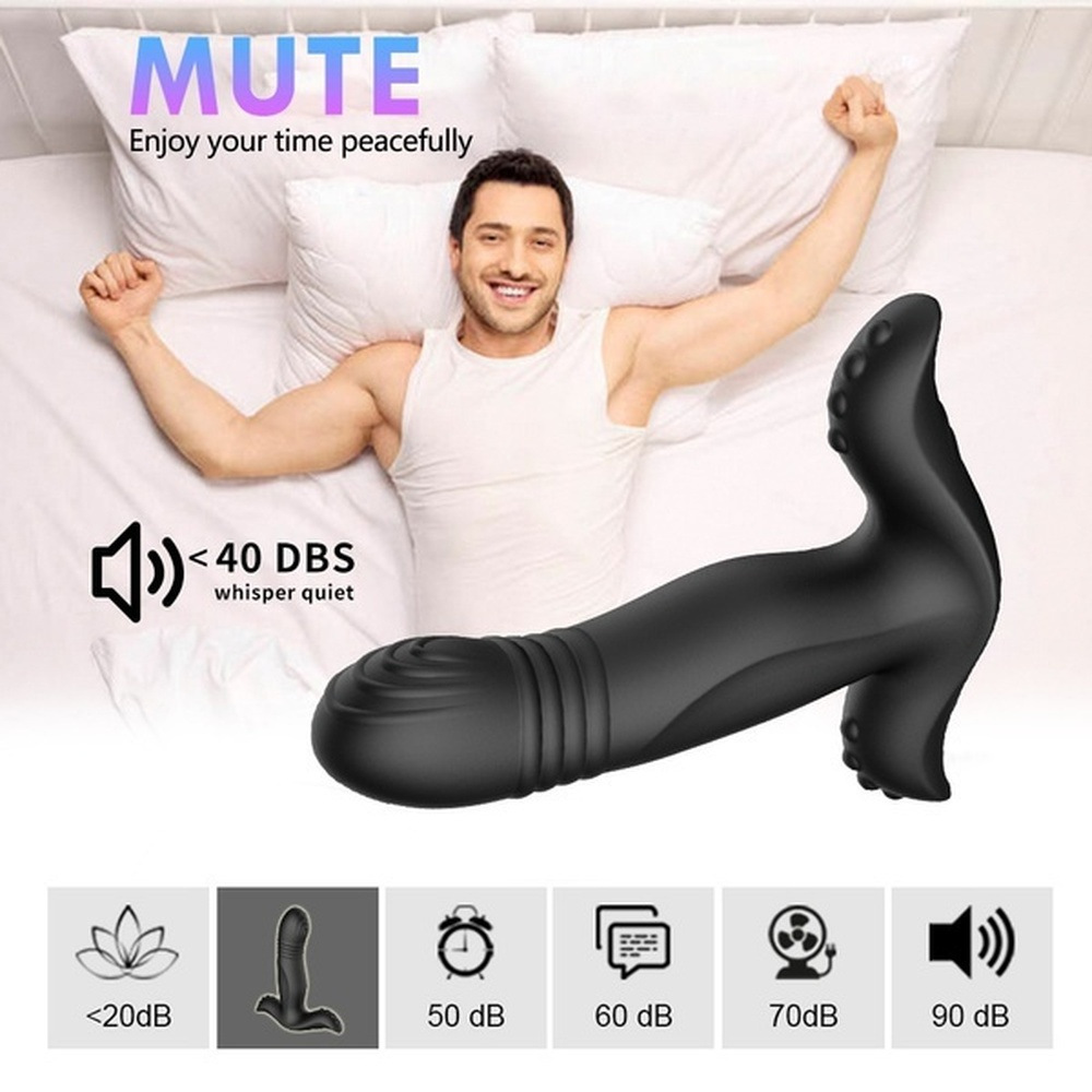 Prostate Massager Anal Vibrator nga adunay 10 Vibration Modes，Adorime Butt Stimulator Plug para sa Laki ug Babaye nga Advanced Players Sex Toy (4)