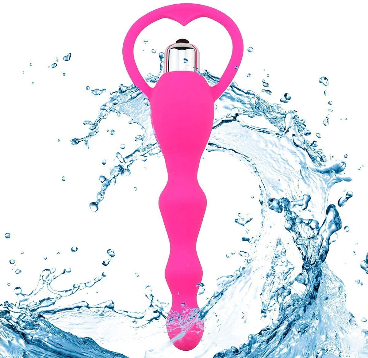 Buigbare siliconen vibrerende anale kralen Butt Plug Vibe Sex Toys voor mannen vrouwen (4)