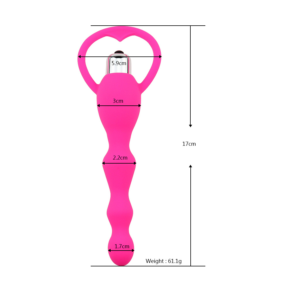 Taivutettavat silikonivärähtelevät anaalihelmet Butt Plug Vibe Seksilelut miehille, naisille (5)