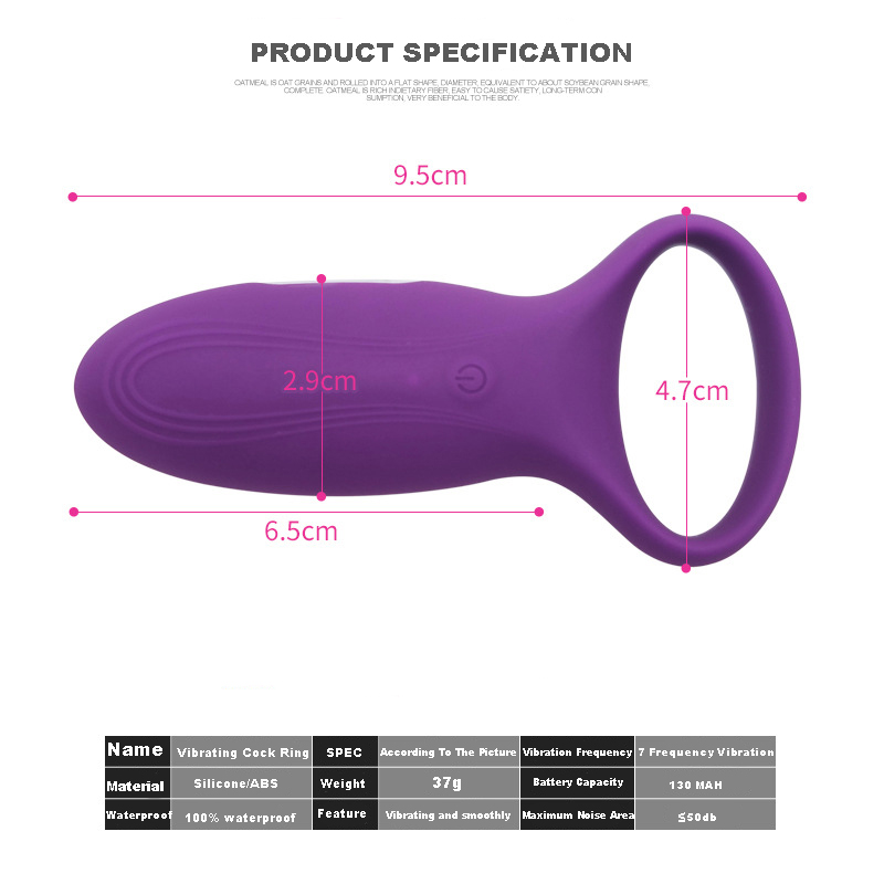 IMO Full Silicone Vibrating Cock Ring - Mkpuchi mgbanaka amụ amụ na-enweghị mmiri (6)