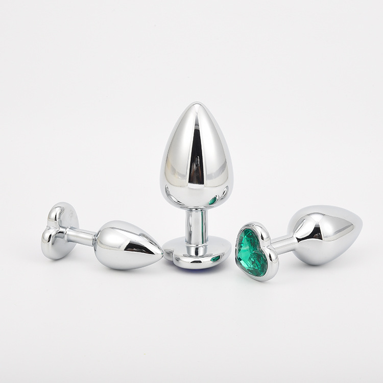 Luxury Metal Butt Toys Heart Shaped Anal Trainer Jewel Butt Plug အရွယ်ရောက်ပြီးသူ Gay Anal Plugs အမျိုးသမီးများ အမျိုးသားများအတွက် လိင်လက်ဆောင်များ ပစ္စည်း (၄) မျိုး၊