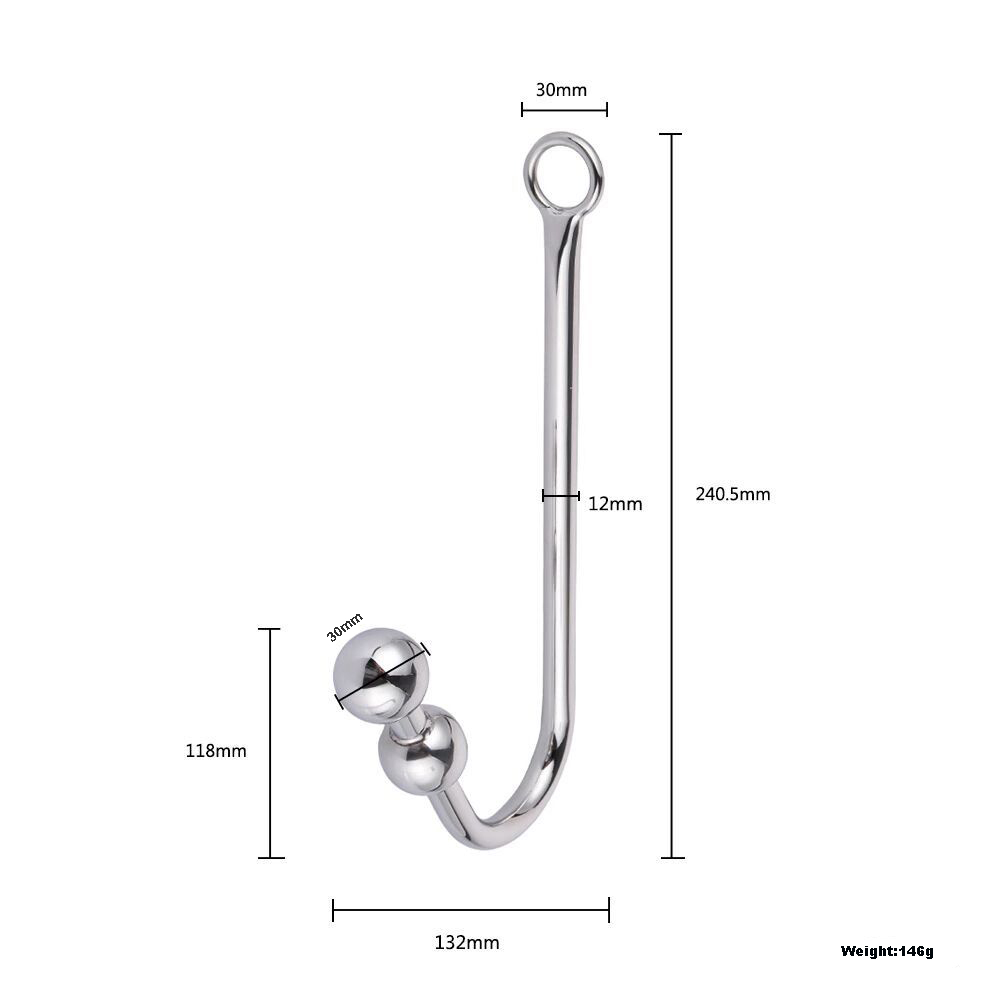 Metall anal krok Ballring Prostata Massasjeapparat Rustfritt stål Butt Plug Sex Menn (1)