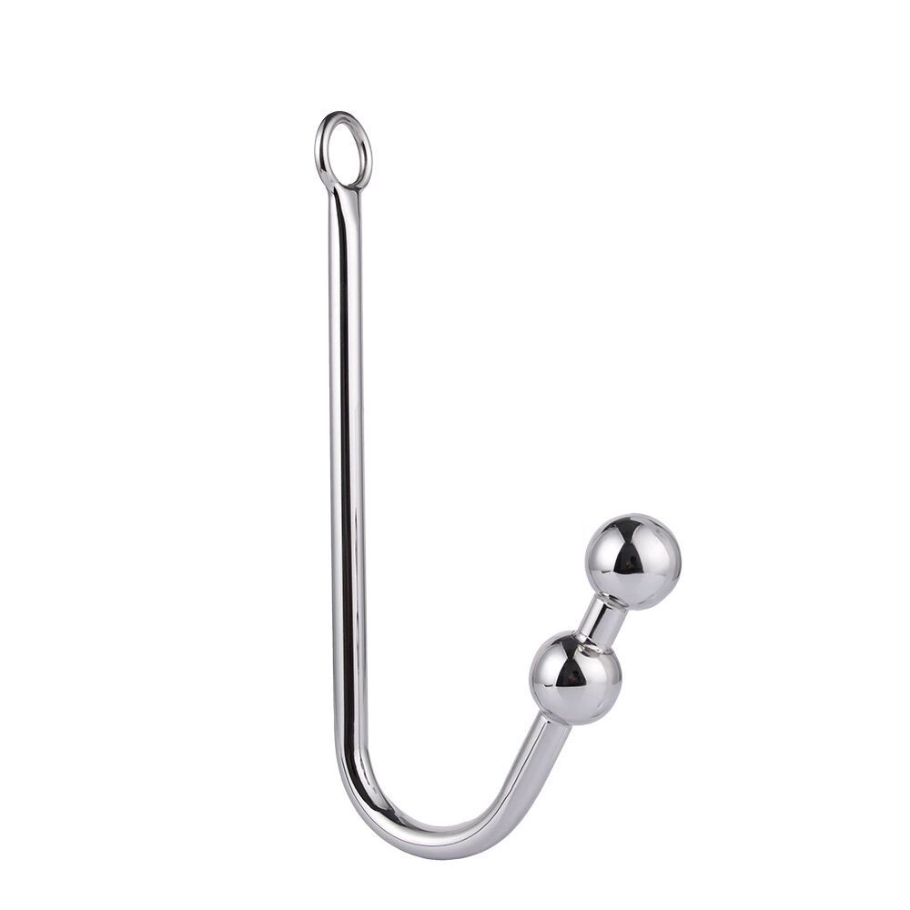 ໂລຫະ Anal Hook Ball Ring Prostate Massager Stainless Steel Butt Plug ເພດຊາຍ (4)