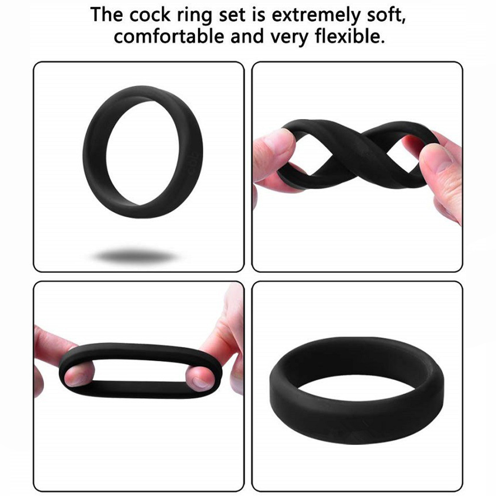 Li-Premium tsa boleng ba Silicone Penis Cock Rings (3)