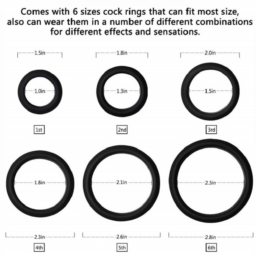 Premium Quality Silicone Penis Cock Rings (4)