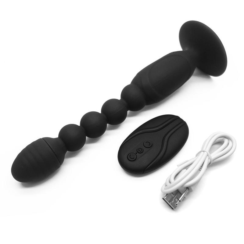 ການຄວບຄຸມໄລຍະໄກ vibrating Silicone Anal Beads (2)