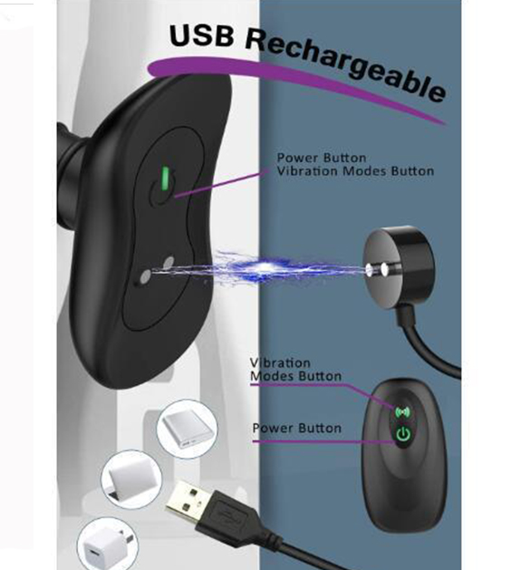 Vibrating Butt Plug, Silicone Rechargeable Anal Vibrator with Remote Control 6 Vibration Mekhoa e sa keneleng Metsi Libapali tsa Thobalano tsa Anal tsa Banna, Basali le Banyalani (4)