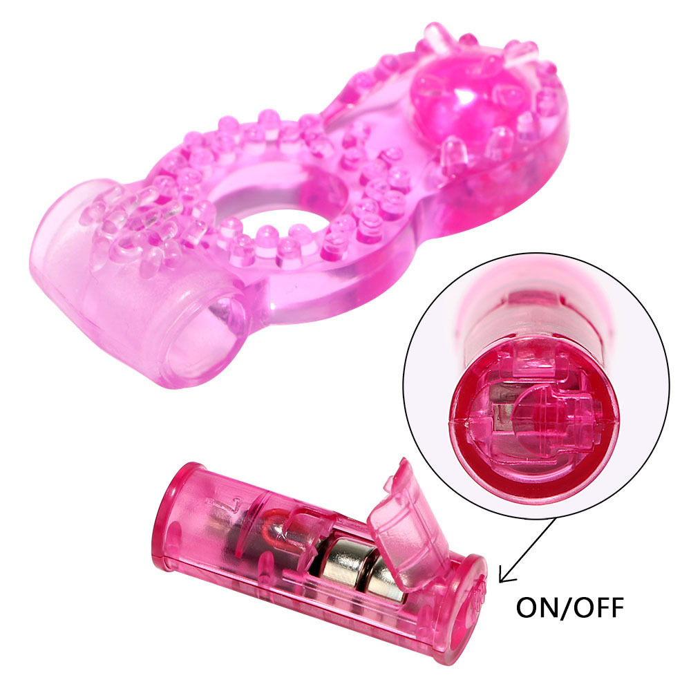 Vibrating Cock Penis Ring Vibrator Penis Time Delay Extender Sleeve Para sa Lalaki (1)