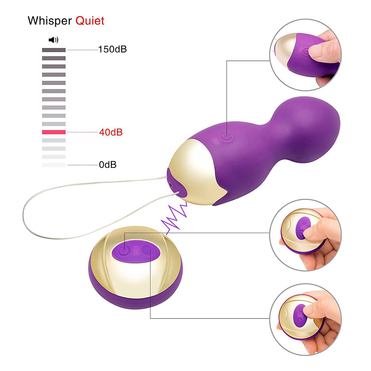 Wireless Remote Egg Vibrator Erwuessene Sex Spillsaachen Ee Fraen 10 Geschwindegkeet USB Nofëllbar (5)