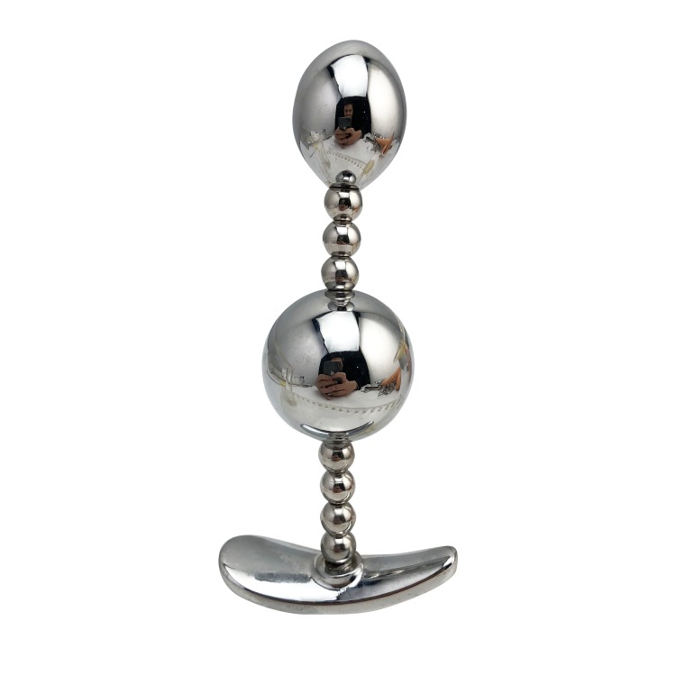 Anal Plug Gem Anal Beads - Stainless Steel Butt Plug Pleasure Wand Anal Sex Toys for Men and Women (2)