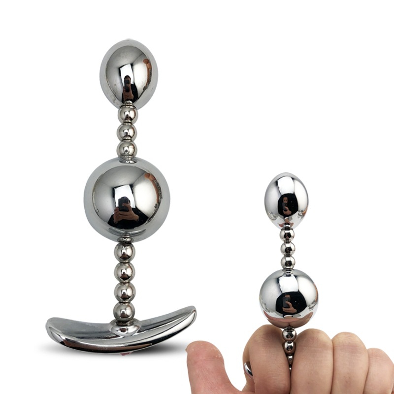Anal Plug Gem Anal Beads - Stainless Steel Butt Plug Pleasure Wand Anal Sex Toys for Men and Women (4)