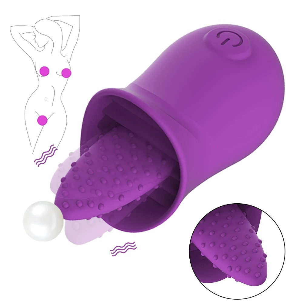 Wholesale Amazon Rose Tongue Wireless 10 Strong Vibration Modes Modes  Clitoral Tongue Vibrator Manufacturer and Supplier