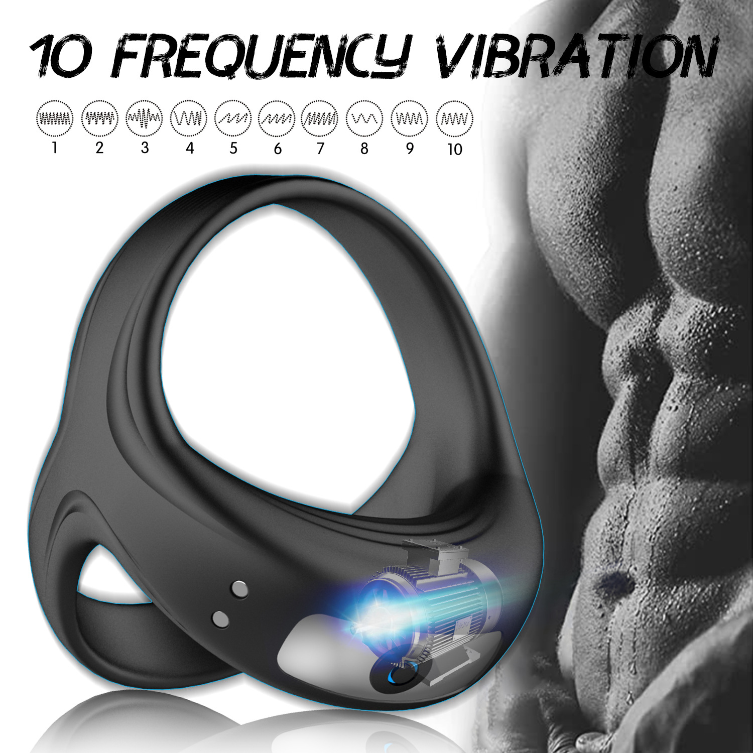 Vibrating Penis Ring for Men Erection Support Pleasure Enhance (3)